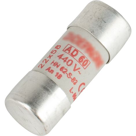 Michaud – Cartouche fusible cylindrique 22x58mm – 60A – Pour circuits électriques – Type AD – Haute performance