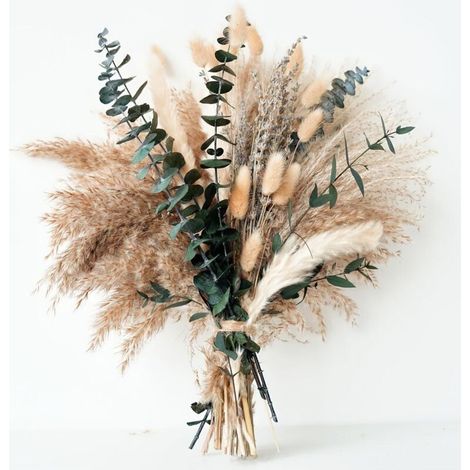 Bardusch-Déco pampa verte + lavande + eucalyptus, bouquet séché naturel pour table salle à manger, mariage boho (1/5)