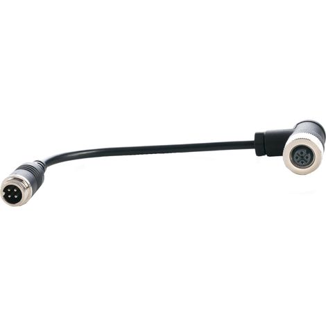 Adaptateur de réduction pour caméra Ferguson Datatronic 4 Agco C1000 Challenger série C, angle de 90°, connecteur femelle 5 broches/mâle 4 broches.