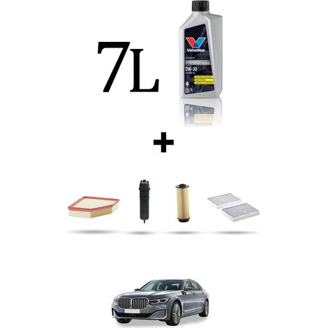 Kit tagliando 4 FILTRI e 7L OLIO compatibile con Bmw serie 7 (G11,G12) 730d 155kw dal 2020 (1/5)