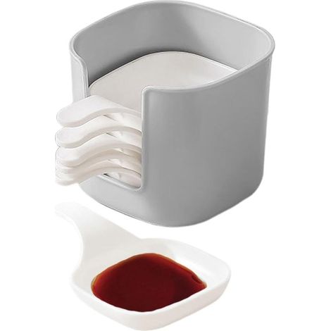 Assiettes à apéritif rectangulaires et plates avec poignées, crachoirs. Assiettes pour usage domestique, en os, sûres et réutilisables. (1/4)