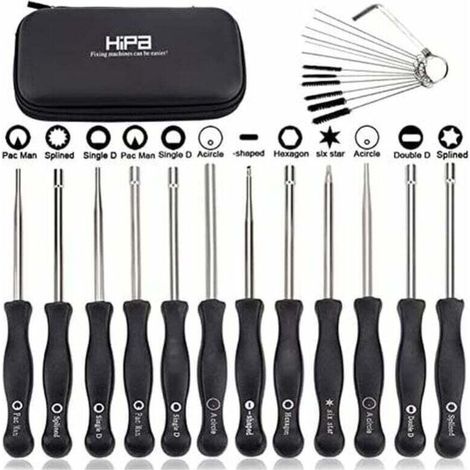 Ensemble de 12 outils de réglage de carburateur et tournevis de réglage pour moteur à 2 temps, pour débroussailleuses, tronçonneuses Poulan, , STHIL, Echo.- (1/4)