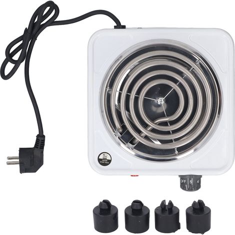 Bruciatore a bobina singola da banco, potenza efficiente da 1500 Watt, controllo della temperatura regolabile, piastra riscaldante a bruciatore singolo per cucinare all'aperto e altro. (1/5)