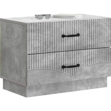 Maison Exclusive - Nachttisch Betongrau 62 x 34,5 x 44,5 cm Holzw