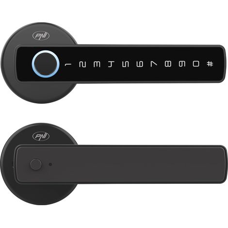 Serrure intelligente avec empreinte digitale, carte, code, clé mécanique et application (1/5)
