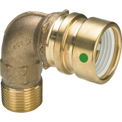 Viega Codo de transición Geopress 90 grados, d 63mm, R 2 Bronce rojo Modelo 9614TW, 767945
