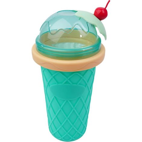 Slush-Cup-Set inklusive 2 Silikonbechern für Slushies, Smoothies und andere gefrorene Köstlichkeiten, Slush-Maker mit Löffel und Strohhalm, ideal, um den Sommer in vollen Zügen zu genießen (1/5)
