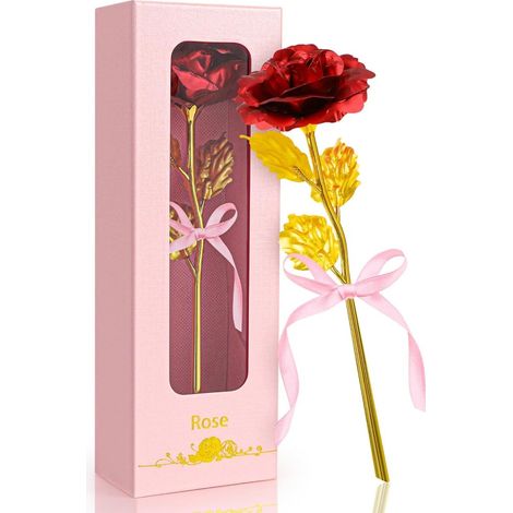 Rose éternelle, Cadeaux originaux pour femmes, Fleurs artificielles colorées pour anniversaires, Fête des Mères, Saint-Valentin, Noël (1/4)