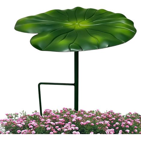 Parasols pour plantes d'extérieur, parasol métallique en forme de feuille de 21 cm avec pied - pour terrasses, jardins, patios, balcons, pots et jardinières (1/5)