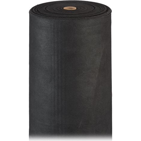 Relaxdays – Toile anti-mauvaises herbes 50 m – Bâche tissée 150g/m² – Résistante aux UV et antidéchirure – Set de 2 unités – Pour paillage jardin