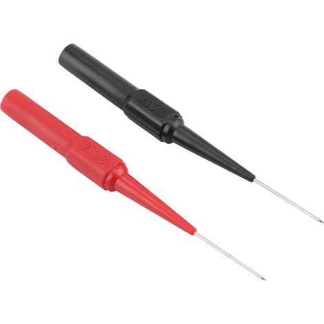 1 Paar Prüfspitzen, Isolationsdurchdringungsnadeln für Multimeter, rot/schwarz (1/5)