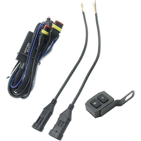 Faisceau de câblage avec relais pour feux antibrouillard LED de moto, compatible avec les feux antibrouillard LED de moto. (1/5)