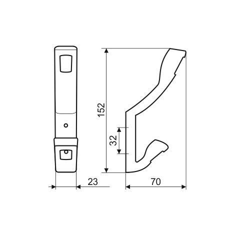Cintre RW08, chrome brillant (1/2)