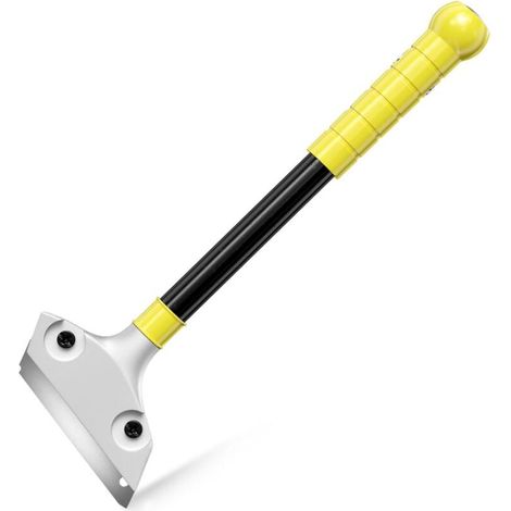 Grattoir Vitre, Grattoir Peinture, Racloir pour Plaque avec Fonction knock out, Scraper Plancha à Long Manche pour Plaque à Induction, Nettoyage, Fenêtres, Carrelage