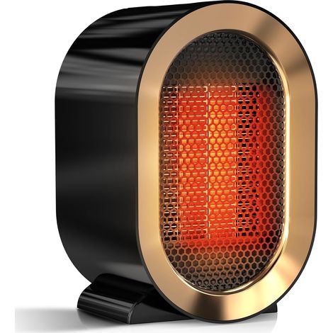 Radiateur d'appoint, radiateurs portables pour l'intérieur du bureau, mini radiateur de bureau écoénergétique, protection contre la surchauffe et le basculement, petit radiateur adapté à la chambre, à (1/4)
