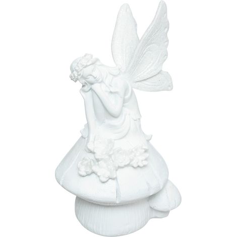 Déco de Noël Fée en résine Blanche H 25 cm - Feeric Christmas