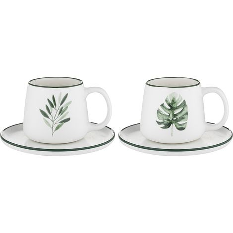 Florina Jungle Porzellantasse mit Untertasse, 240 ml