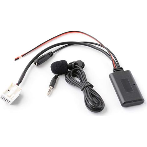 Adaptateur Audio Auxiliaire Bluetooth avec Microphone Compatible avec 207 307 308 407 607 807 1007 4007 C2 C3 C5 C6 C8 Autoradio RD4 (1/5)