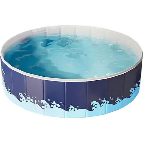 Piscine pliable de 150 cm, piscine de jardin pour enfants, piscine ronde en PVC, piscine familiale d&aposété,adaptée au jardin,bleu (1/5)