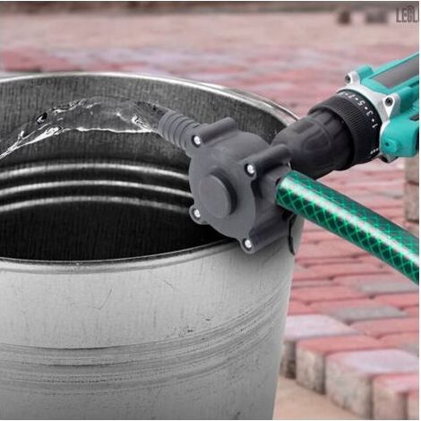Pompe de perceuse électrique, pompe à eau mini pompe de perceuse électrique à main pompe auto-amorçante portable pompe de perceuse ménage petite pompe à eau pour la maison jardin, 6. 35Mm (1/3)