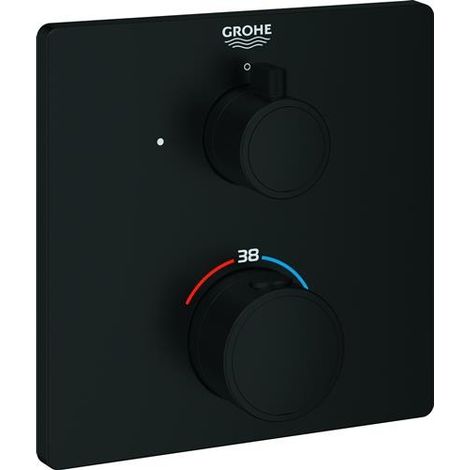 Douchette THM-Grohtherm 102215 1 sortie FMS pour 35604 noir mat carré