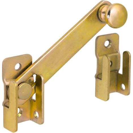 Loquet de porte de jardin galvanisé jaune Fermeture de porte 120x20 mm  Fermeture de porte en acier à visser Verrouillage Verrou (1/5)