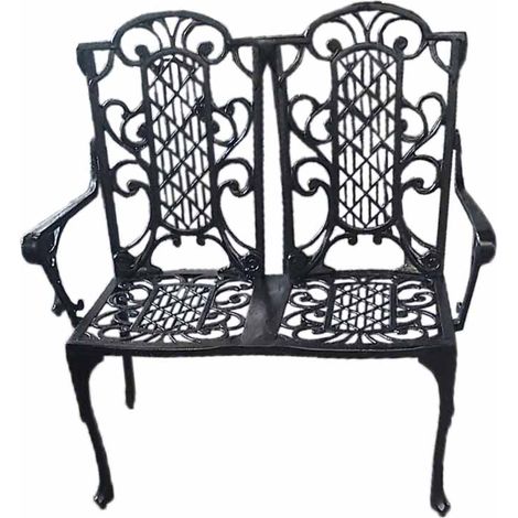 Victorian Bench (2 Seater) British Made, High Quality Cast Aluminium Garden Furniture - Wide Choice of Colours and Finishes Available