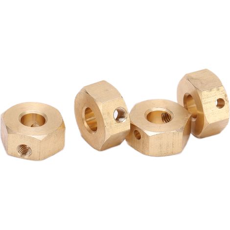 Adaptateurs hexagonaux pour roues RC en laiton robuste et durable, aspect élégant, installation facile. Extension de moyeu hexagonal RC pour Axial 8 mm. (1/5)