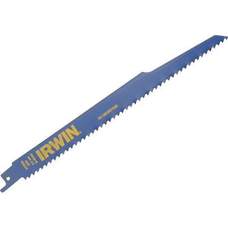 Irwin Sabre Saw Blade Nail Embedded Wood 956R 225mm Pack of 2 IRW10506430