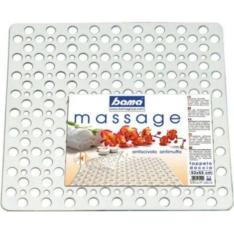 Tappeto da doccia bagno colore bianco 53 x 53 cm bama (1/3)