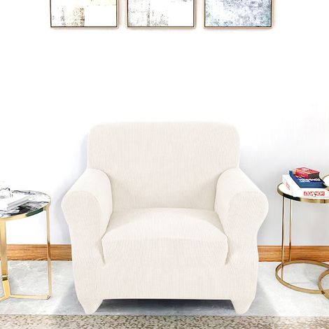 JSSEVN-Housse Fauteuil 1 Place avec Accoudoirs, Housse Canapé Extensible, Universelle Épais Sofa Cover, Sofa Cover Antidérapante (1/5)