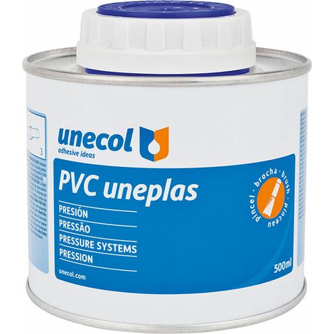Adesivo per tubi in PVC Unecol Uneplas A2041 Pennello 500 ml