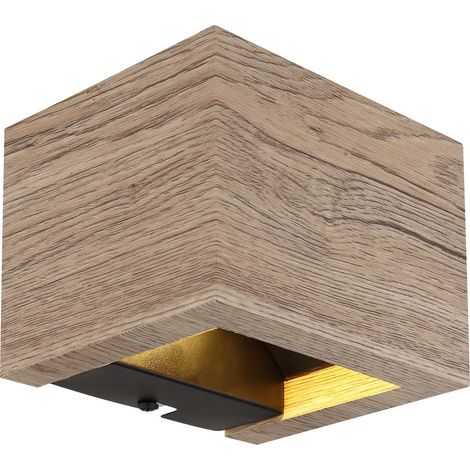 Globo - aplique de pared - ALINA - natural - madera - LED - (1/5)