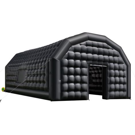 Tente gonflable de discothèque 8 x 6 x 4 m avec souffleur 1100 W et sacs de lest, boîte à air ventilée avec 2 fenêtres pour anniversaire mariage fête (1/5)