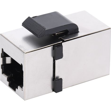 2 modules RJ45 blindés Cat6 à travers un câble réseau droit, connecteur d'information (1/5)