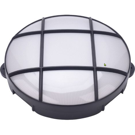 Aplique LED redondo Oxalis con rejilla 15W 4000K Negro (1/5)