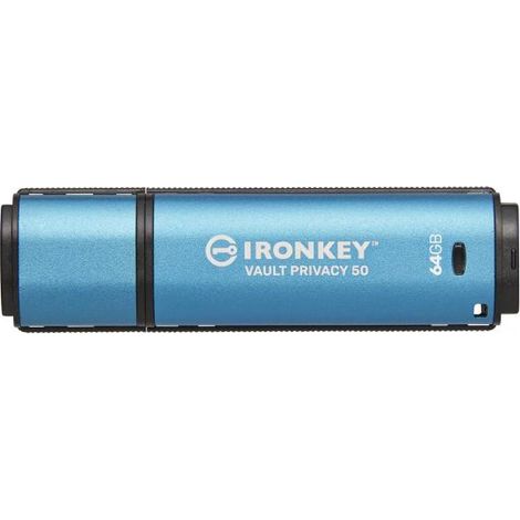 KINGSTON 64GB IronKey Vault Privacy 50 AES-256 crittografato, FIPS 197 (1/3)