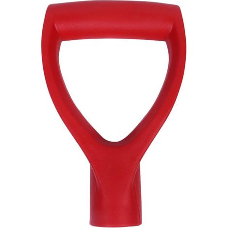 Manche De Remplacement Pour Pelle - Poignée En Forme De D - Diamètre Intérieur 34 Mm - Polypropylène Rouge - Pour Outils De Jardin (1/5)