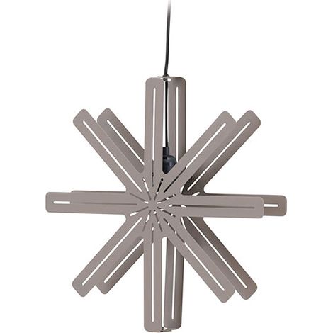 Säfsen Weihnachtsstern mit Licht Stahl Ø40 cm Pendelleuchte mocca.