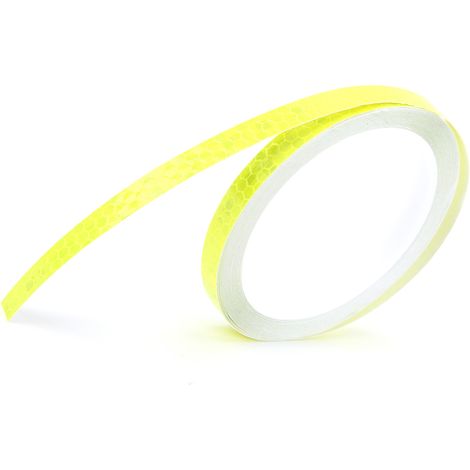 Bande adhésive réfléchissante à motif hexagonal, étanche et lumineuse, pour vélo, voiture, moto, décoration DIY, jaune (1/5)