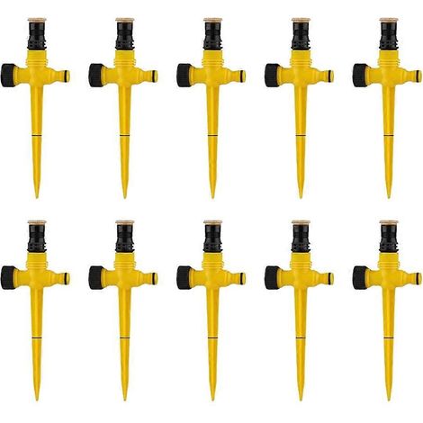 Jardin Sprinkler 360 Rotating Irrigation arrosage System Lawn Farm Greenhouse plante arrosage tête d arroseur jaune (1/5)