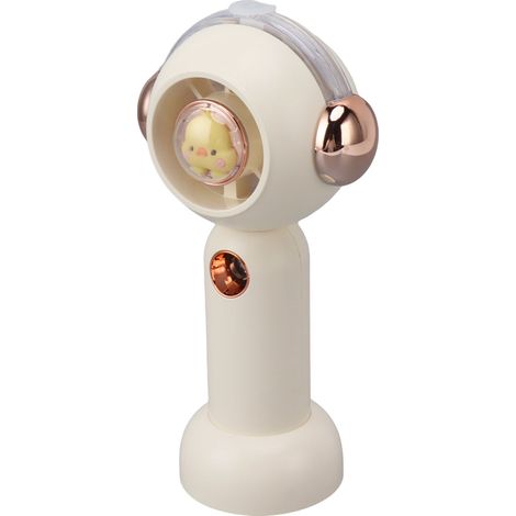 Joli ventilateur brumisateur portable avec fonction d'atomisation, rechargeable par USB, petit format, blanc, 500 mAh (1/5)