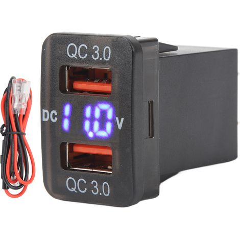 Caricabatterie con doppia porta USB e ricarica rapida QC3.0, adattatore CA per FJ Cruiser, Fortuner, Hilux, Tacoma, 1,3 x 0,88 pollici. (1/4)