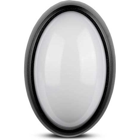 V-TAC Plafoniera LED Ovale 12W Colore Nero Bianco Caldo IP54 (1/5)