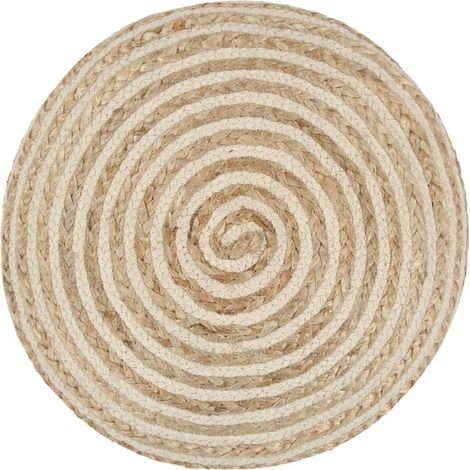 Pouf fait à la main 40 x 45 cm Jute (1/3)