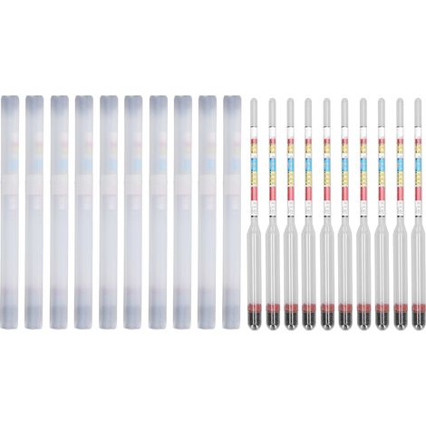 Lot de 10 Jarres de Test pour Hydromètre de Brassage de Bière Maison, 3 Échelles, Ustensiles de Brasserie (1/5)