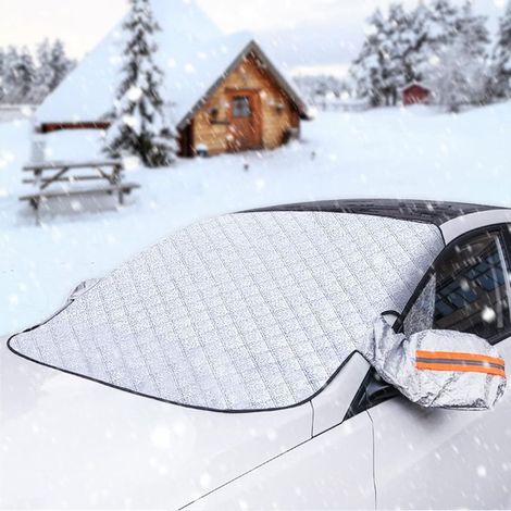 Windschutzscheibenabdeckung, Sonnenschutz für Autos, Frontscheiben-Sonnenschutz mit 9 magnetischen Paneelen, Schutz vor Frost und Schnee, UV-Strahlung, Sonne, Staub und Regen (170 x 140 cm) (1/5)