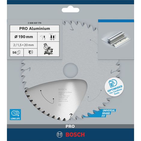 BOSCH PIŁA TARCZOWA STANDARD ALUMINIUM ACCU 190x20x56z