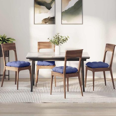 Sitzkissen 4 pcs Jeans blau 40 x 40 x 12 cm Stoff
