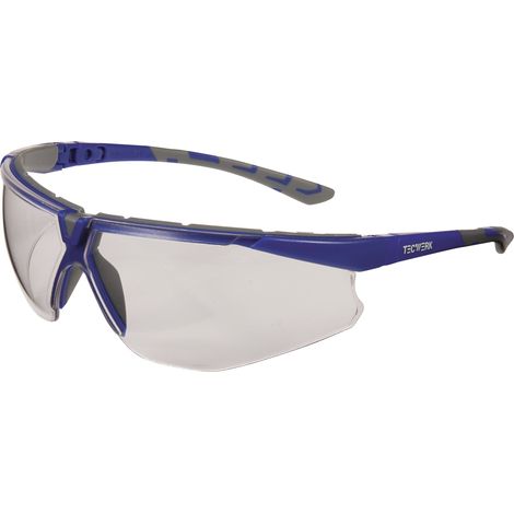 Gafas de seguridad Daylight Flex EN 166,EN 170 Patillas gris/azul, Lente clara PC TECWERK (1/4)